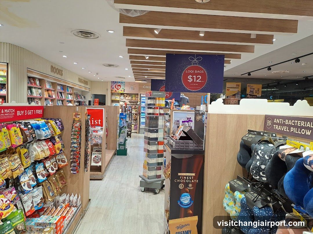 Interior of a retail store with various product displays