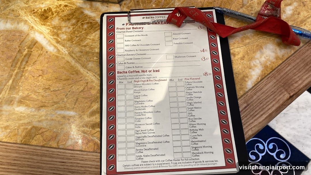 Bach Coffee Menu