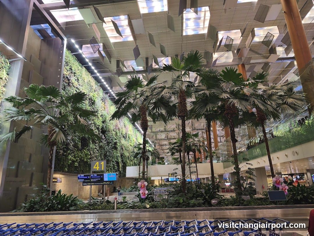 Airport Terminal Interior with Greenery