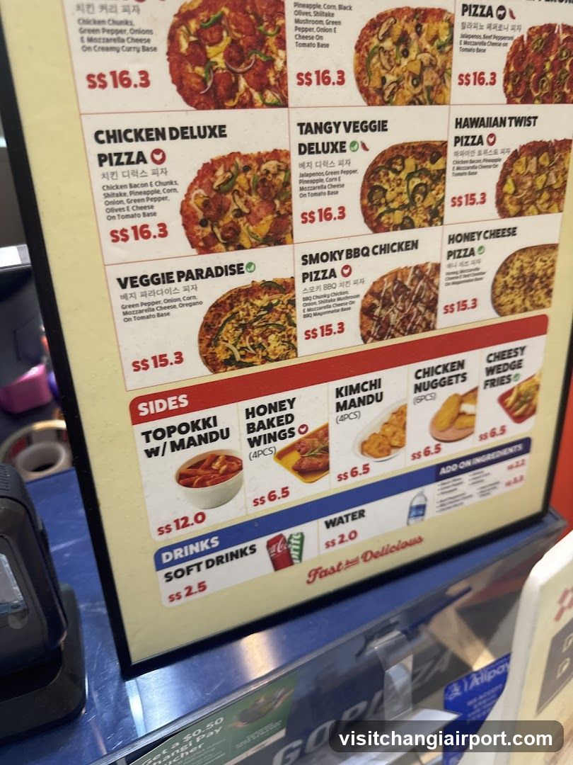 Pizza and Sides Menu Board