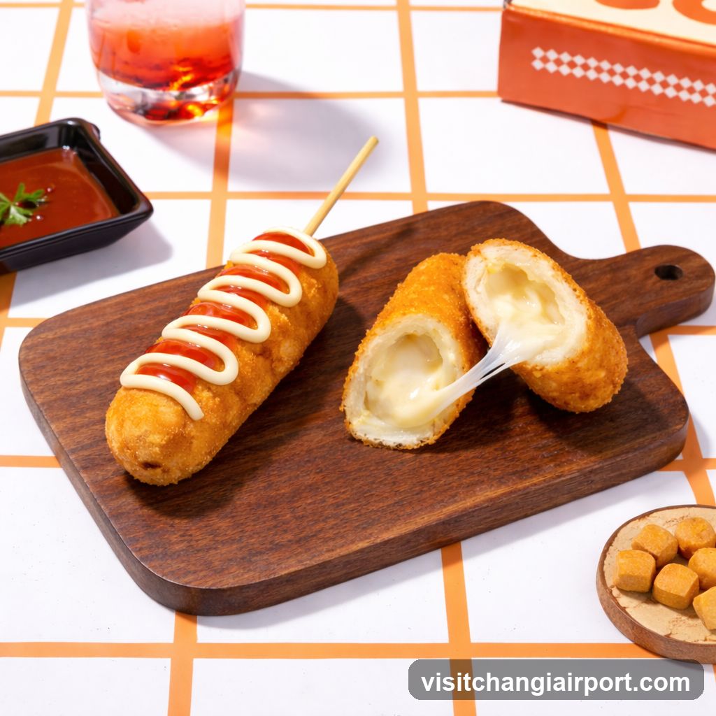 Cheese Stuffed Fried Corn Dog