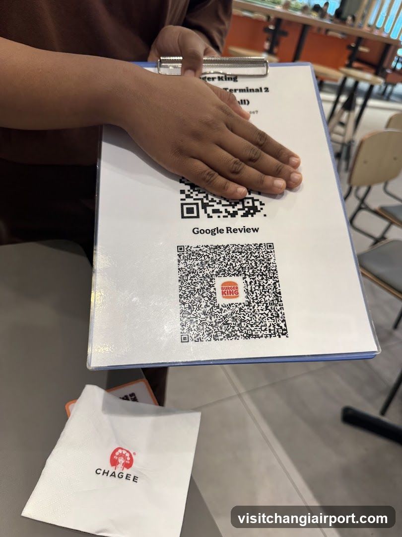 QR Code and Napkin Display