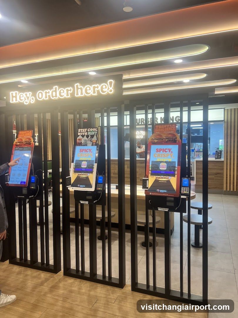 Burger King Self-Ordering Kiosk Area