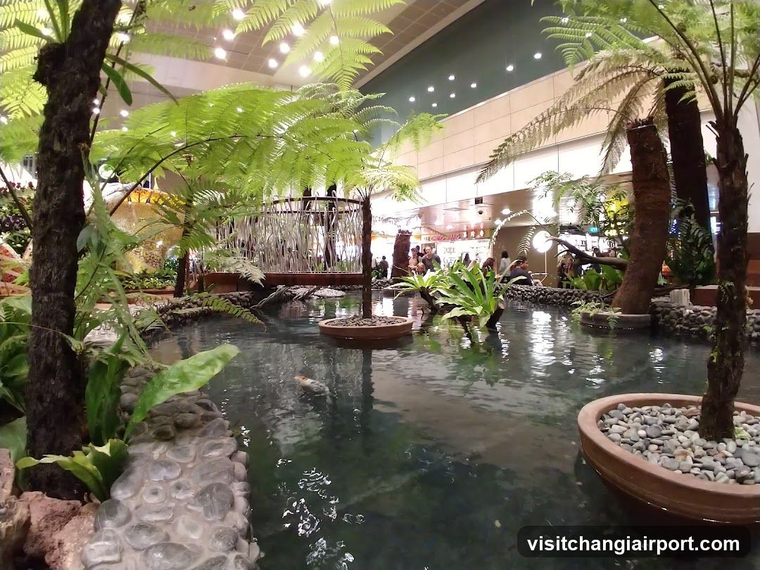 Indoor Garden with Water Feature