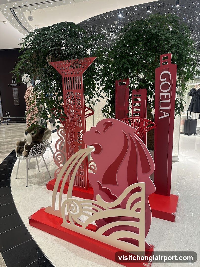 Red Lion Display in Mall