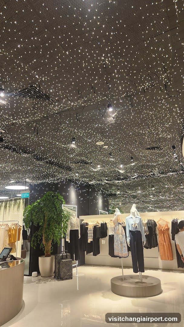 Fashion Store Interior with Starry Ceiling