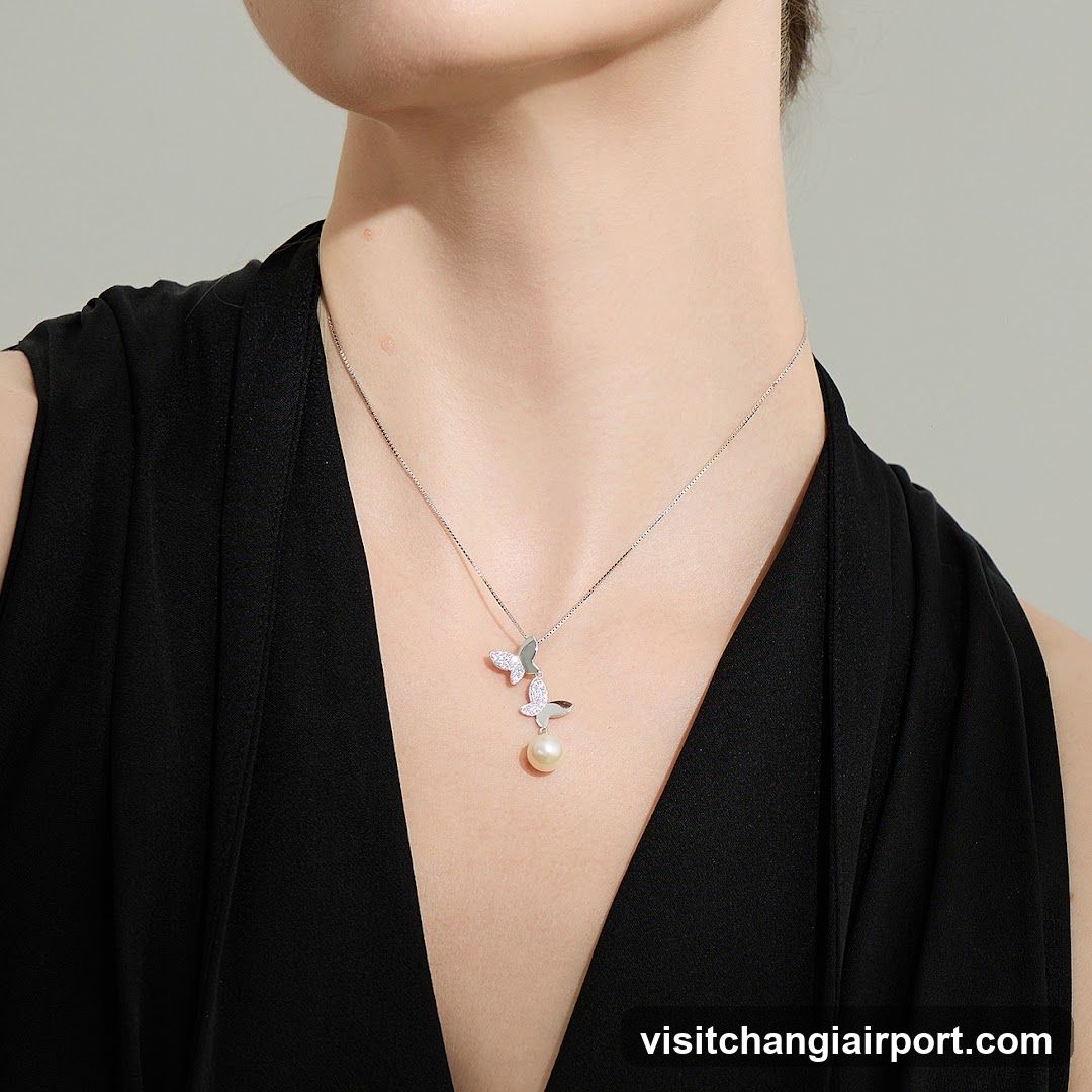Butterfly Pearl Necklace