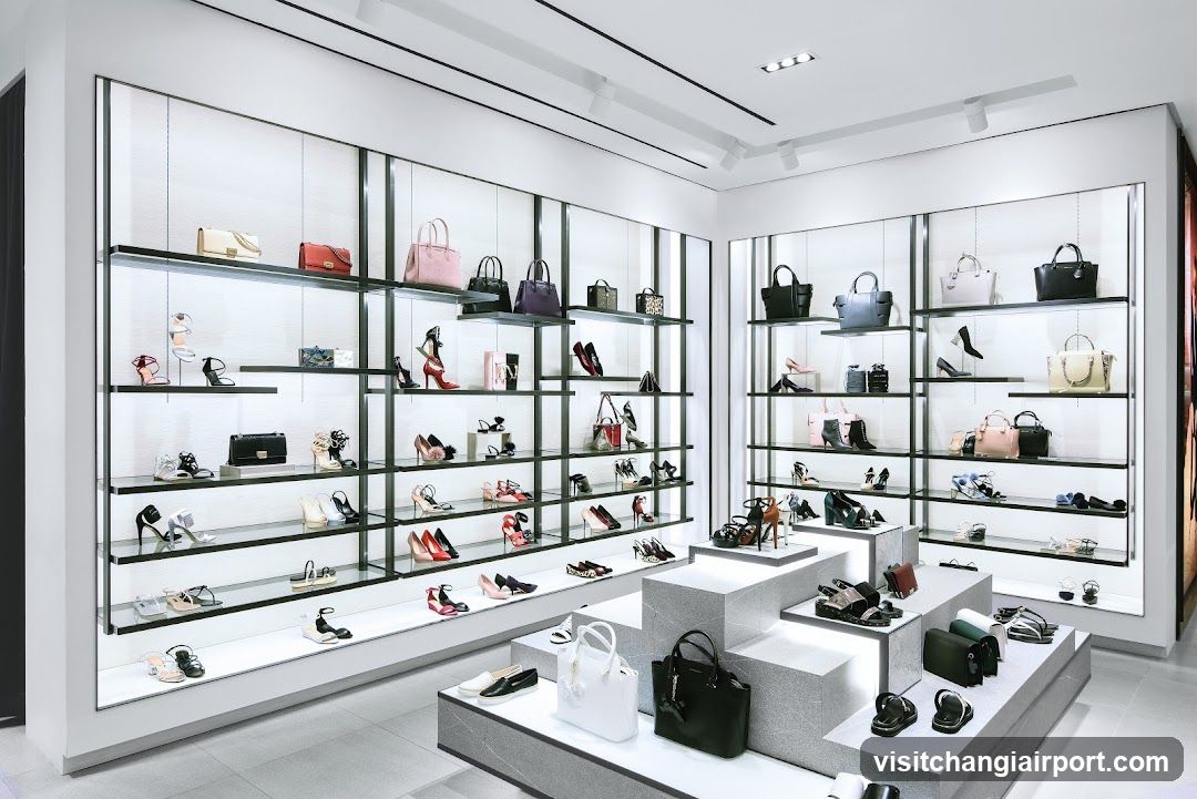 Luxury Handbag and Shoe Display