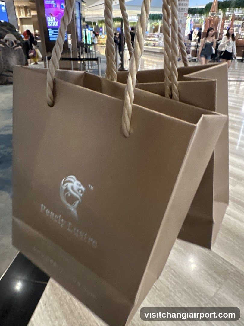 Shopping bags in a mall