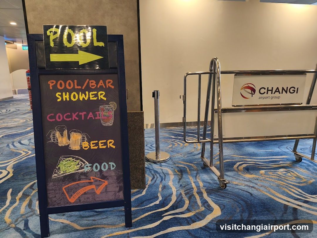 Changi Airport Pool/Bar Signage