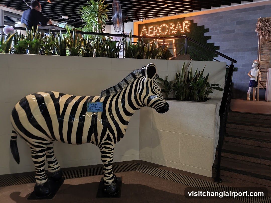 Zebra Statue at Aerobar Interior