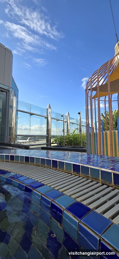 Roof Pool View with Airport Background