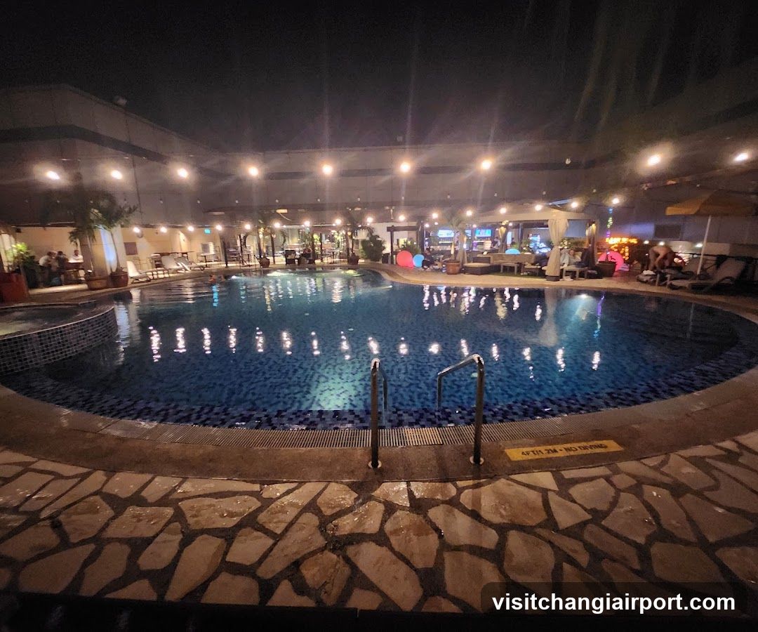 Night Pool Scene
