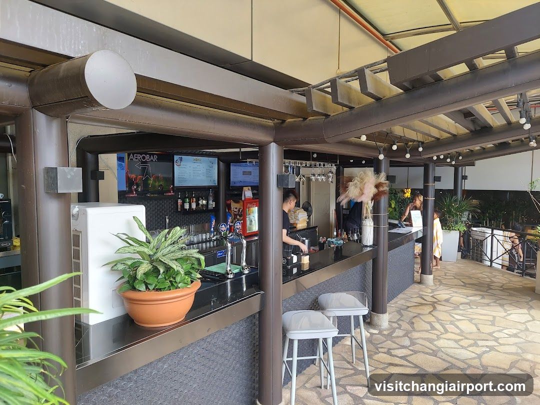 Bar Interior with Staff and Plants