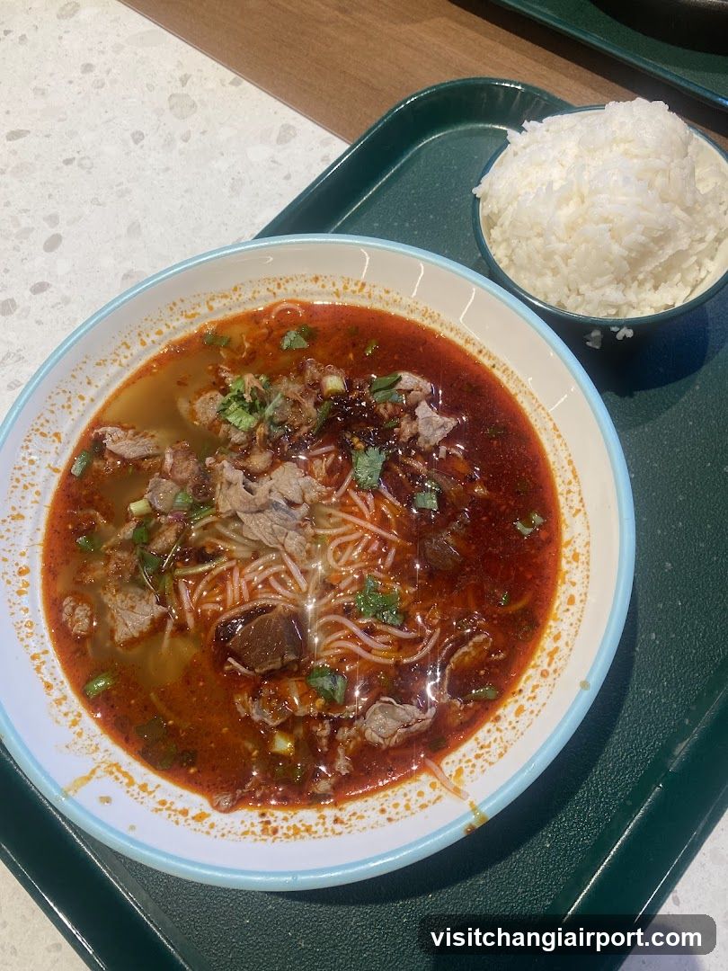 Spicy Noodle Bowl with Rice