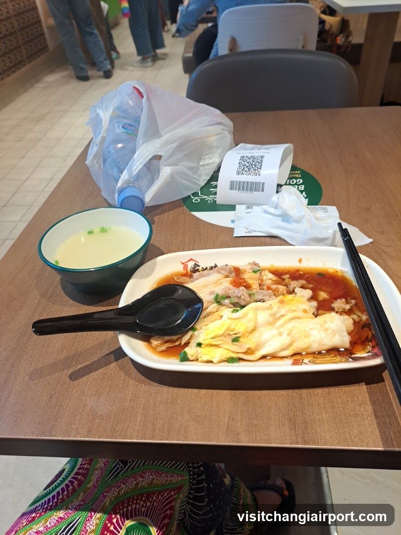 Meal at a restaurant table