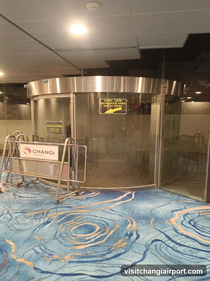 Changi Airport Pool Entrance