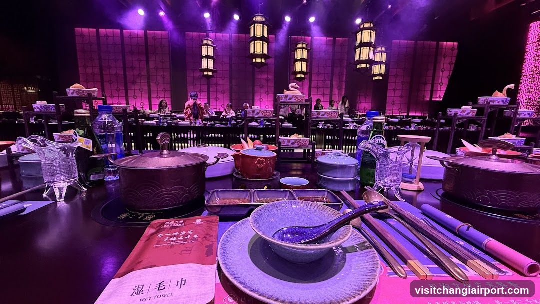 Dining Table with Hot Pot Setup