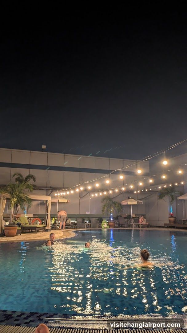 Night Pool Scene