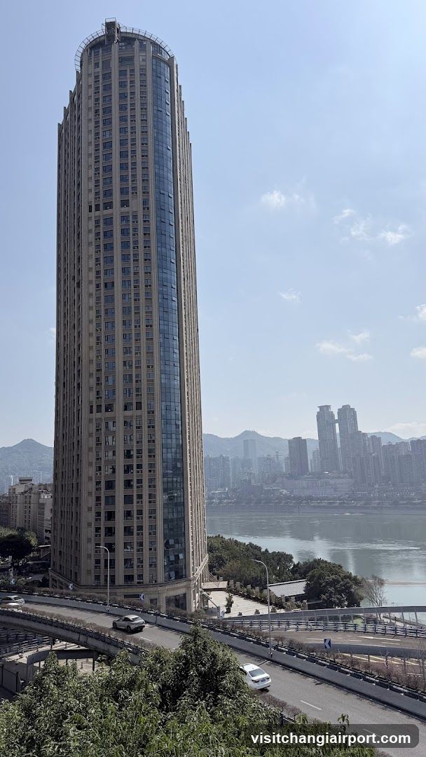 Tall Building by River