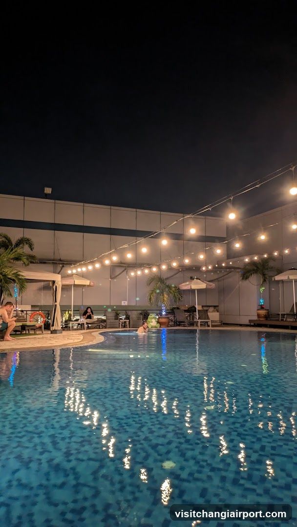 Night Pool Scene