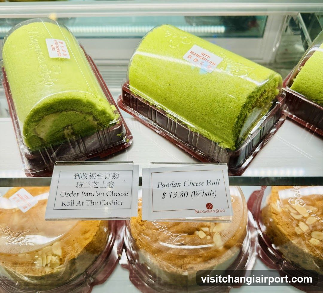 Pandan Cheese Roll Display