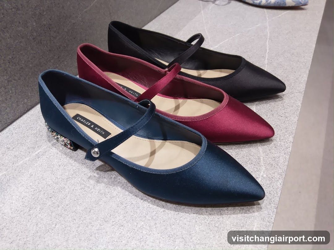 Pointed Toe Mary Jane Heels Display