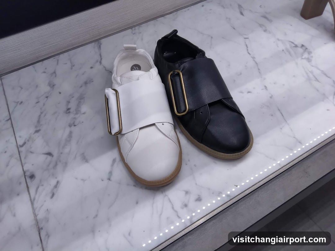 Shoes on display