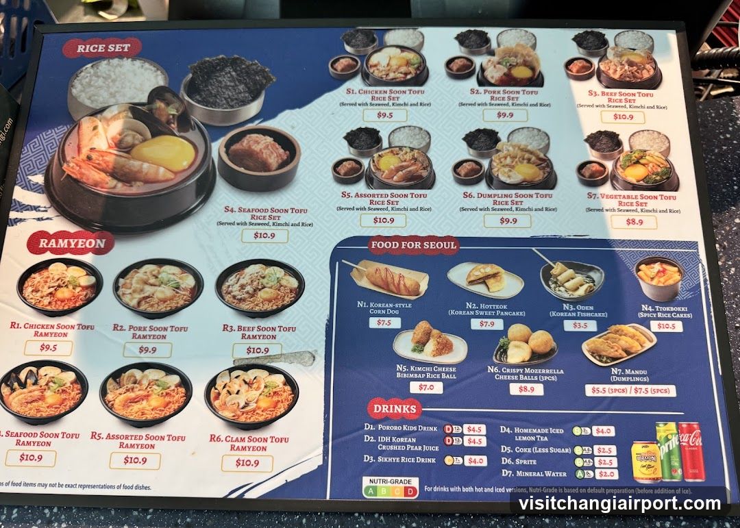 Seoul Food Menu Board