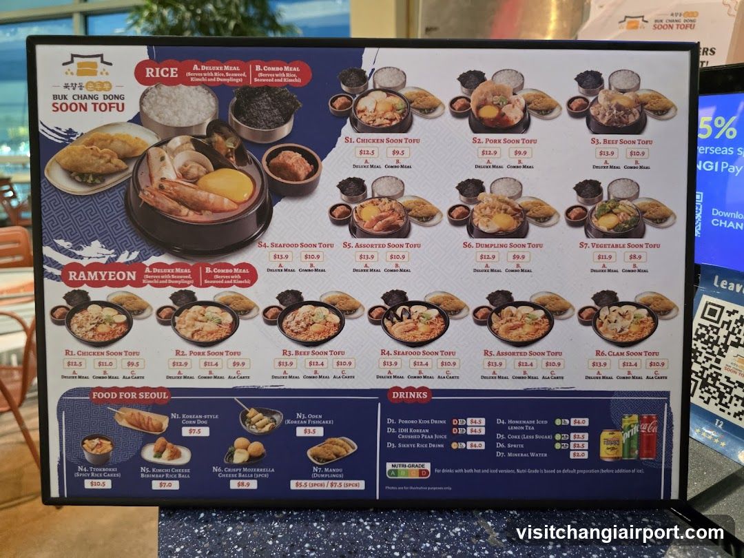 Soon Tofu Menu Board