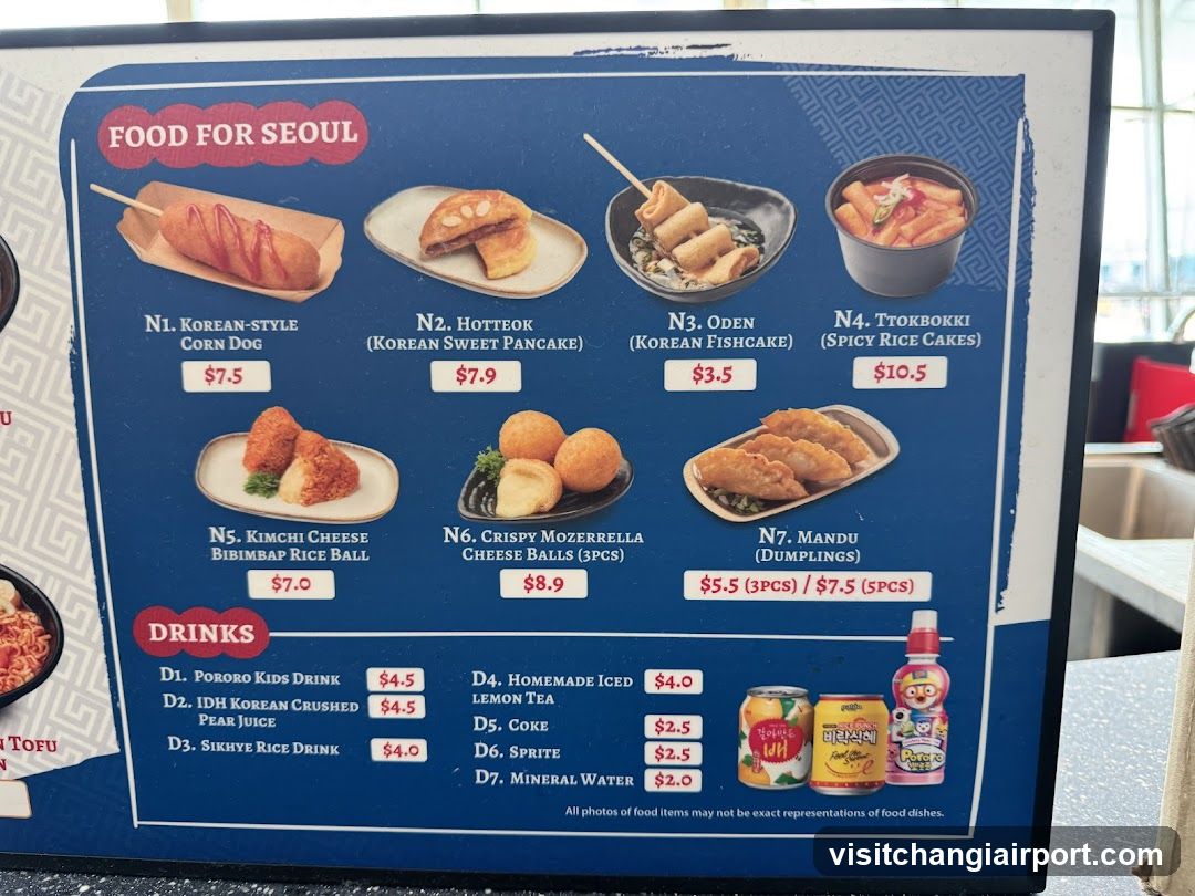 Food for Seoul Menu Board