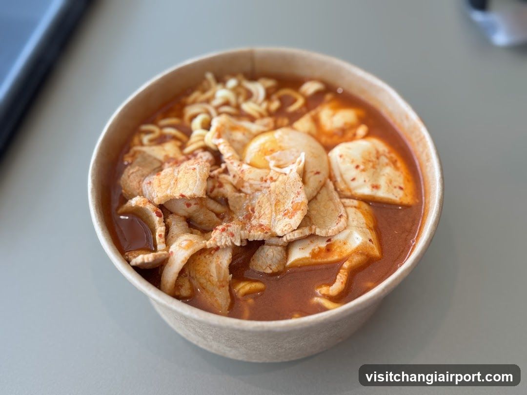Bowl of Spicy Ramen with Tofu and Pork