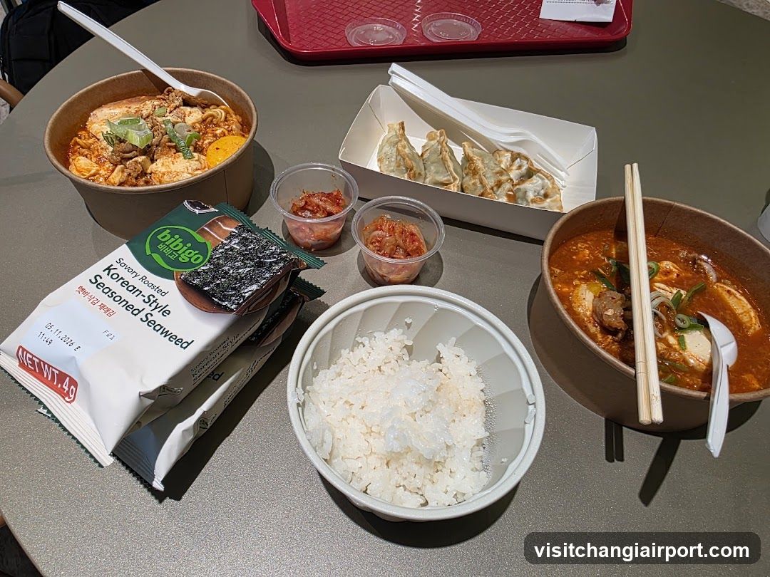 Korean Takeout Meal Spread