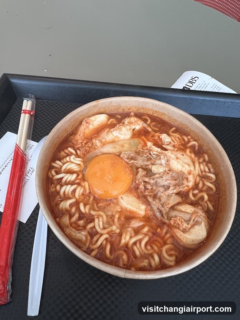 Bowl of Ramen with Egg and Kimchi