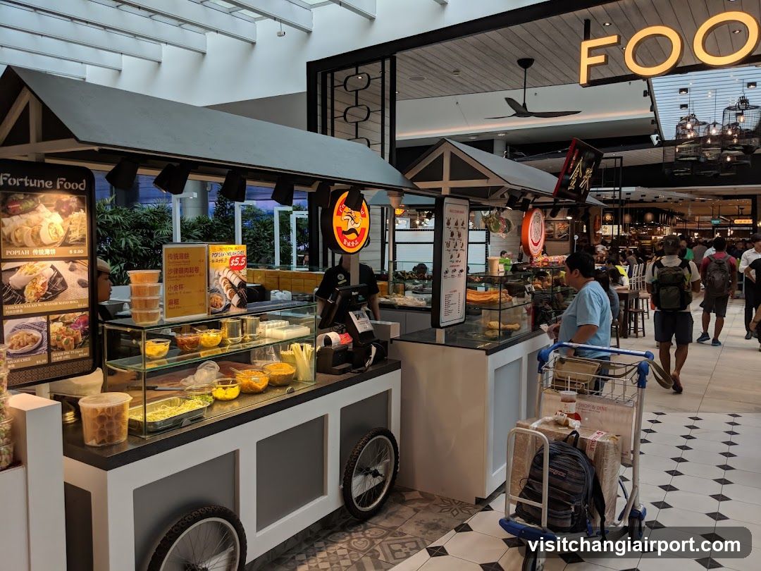 Food Court Scene with Fortune Food Stall