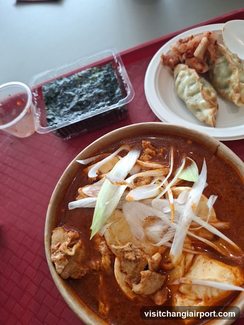 Korean-style food meal on tray