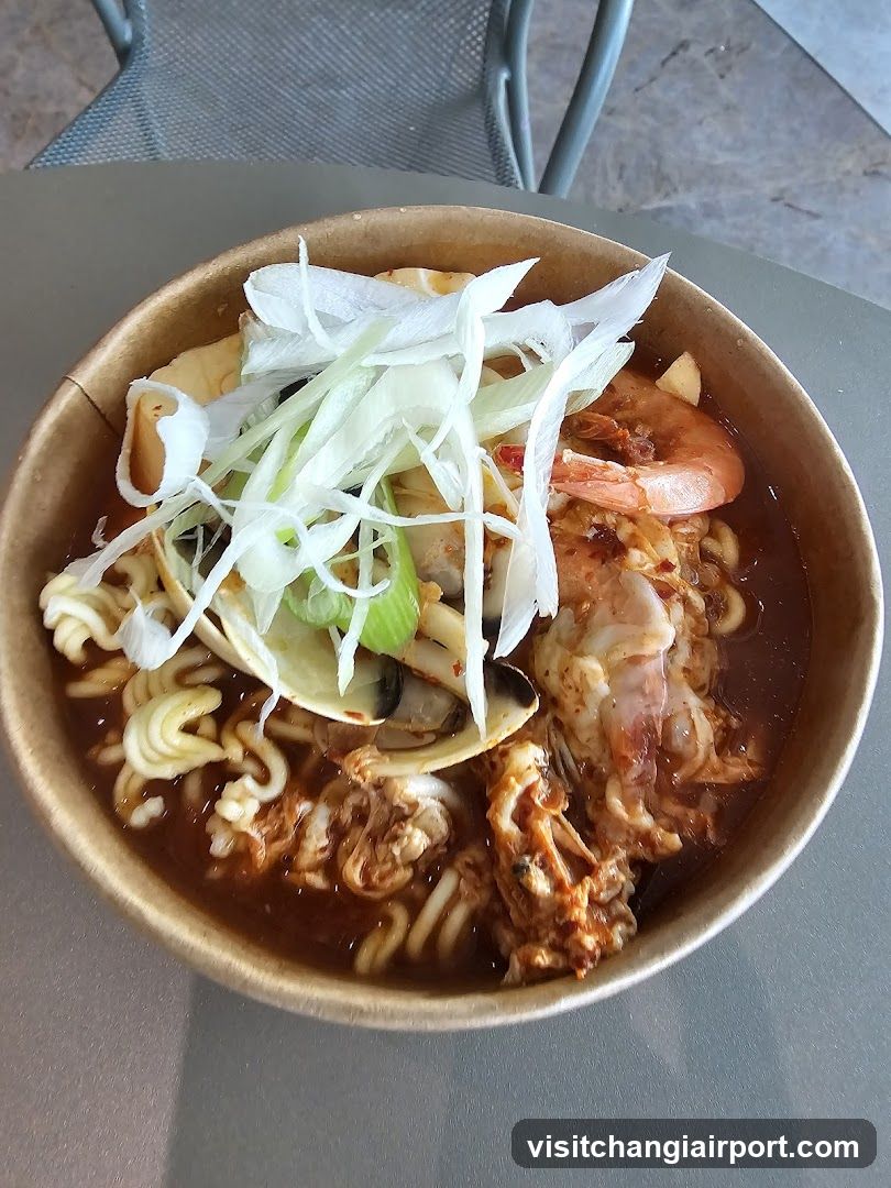 Spicy Ramen Bowl with Shrimp and Clams