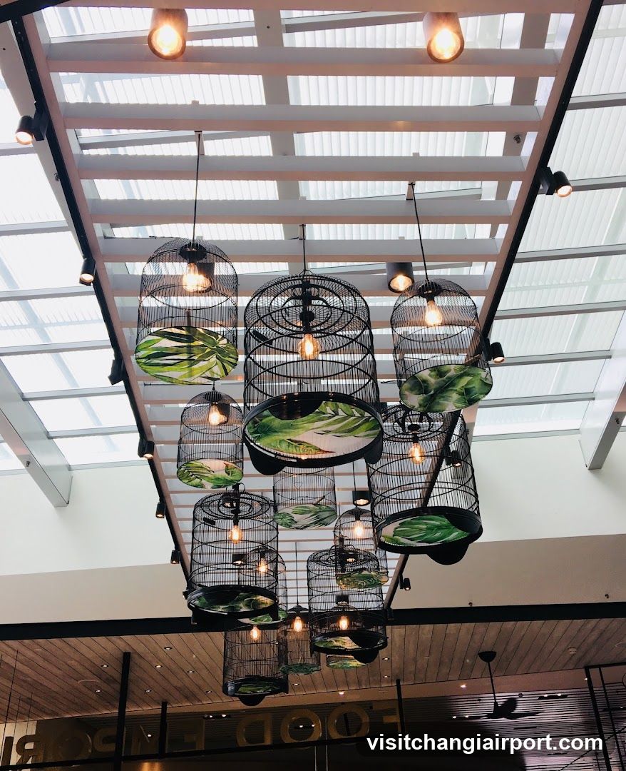 Hanging Birdcage Lights with Leaf Patterns