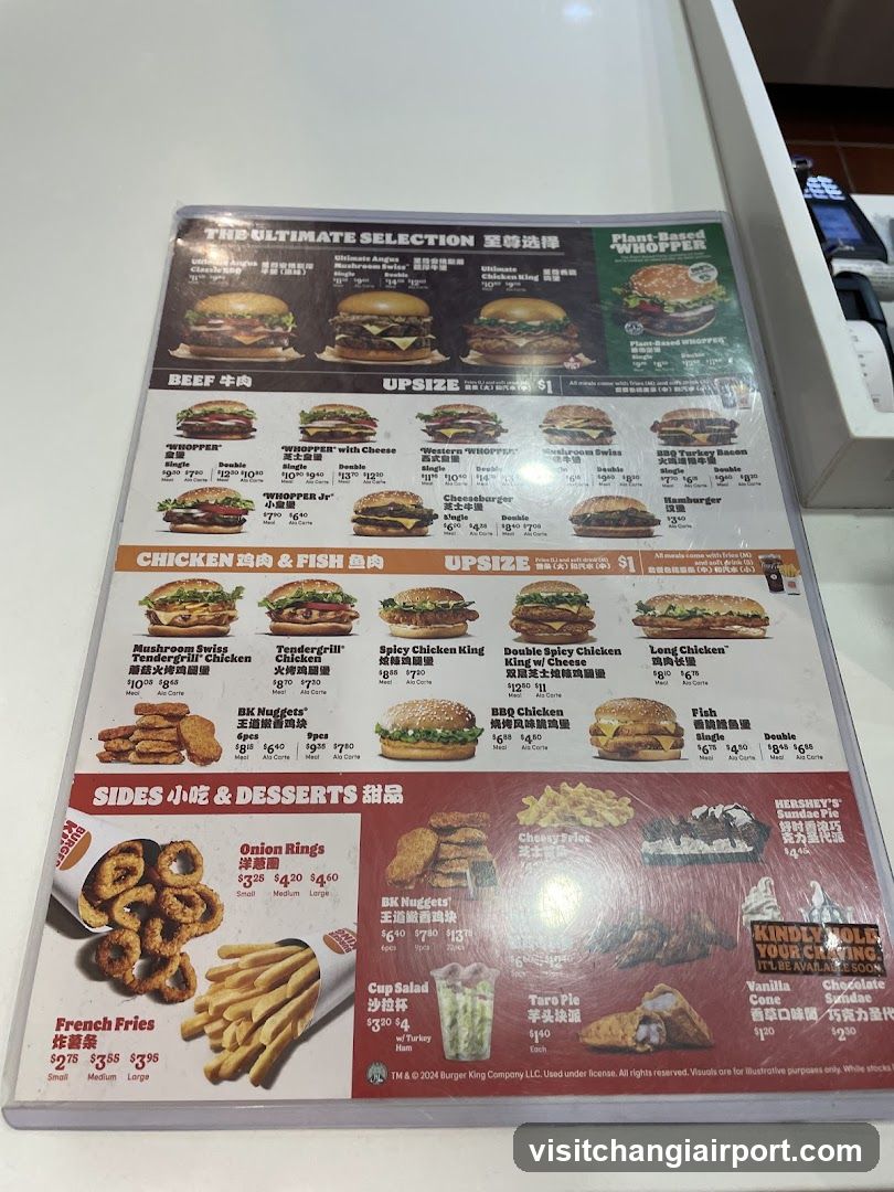 Burger King Menu