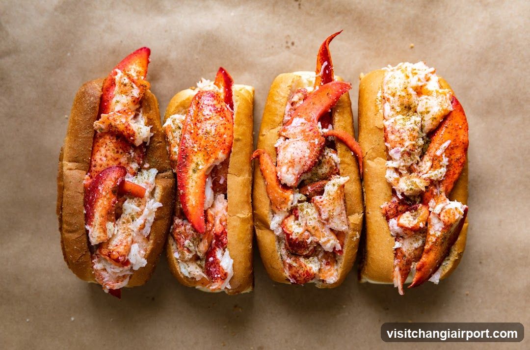 Lobster Rolls on Brown Paper