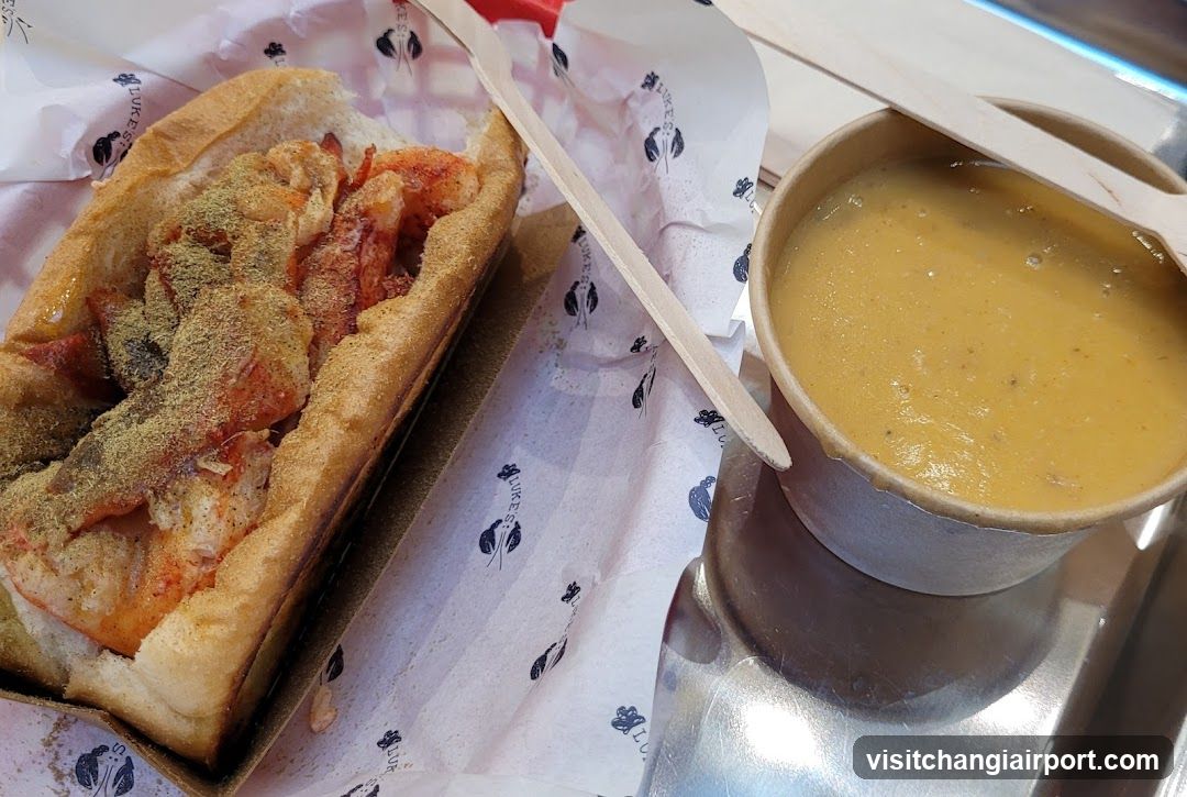 Shrimp Sandwich and Soup