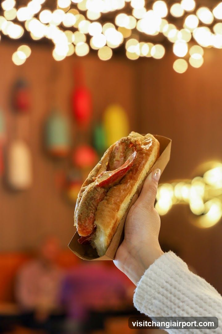 Hand Holding a Gourmet Sandwich