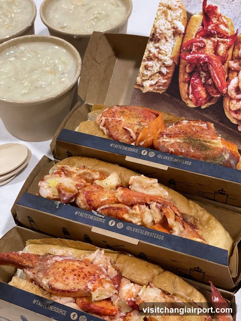 Lobster Sandwiches and Chowder Display