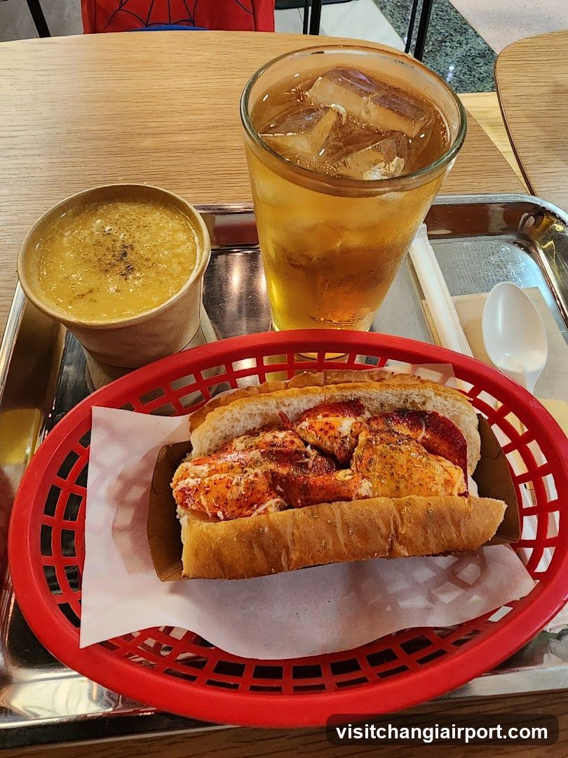 Lobster Roll with Side Dishes