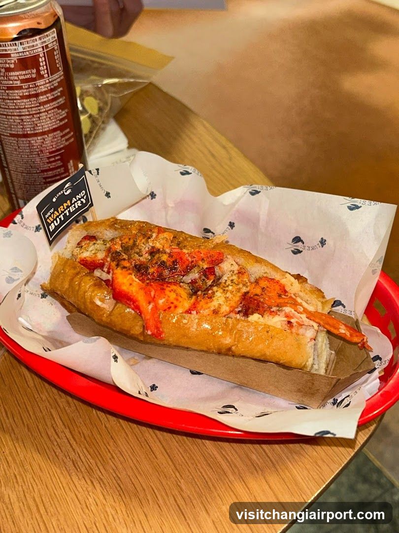 Lobster Roll with Butter and Bacon