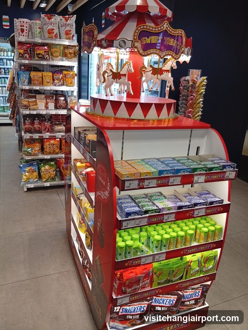 Candy and Snack Display in Store