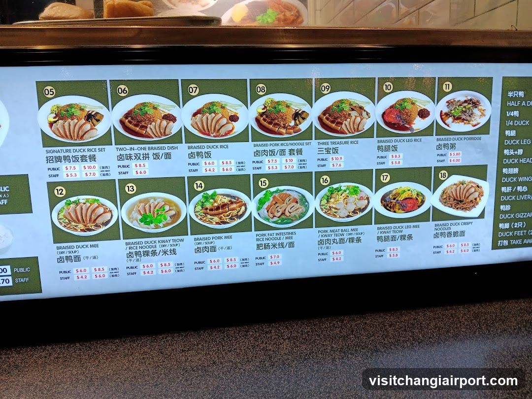 Duck Noodle Menu Board