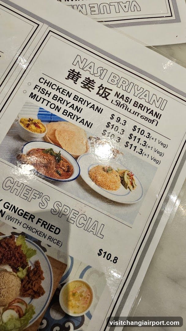 Nasi Briyani Menu Page