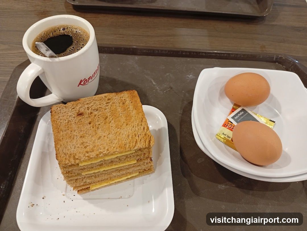 Breakfast Tray with Toast and Eggs