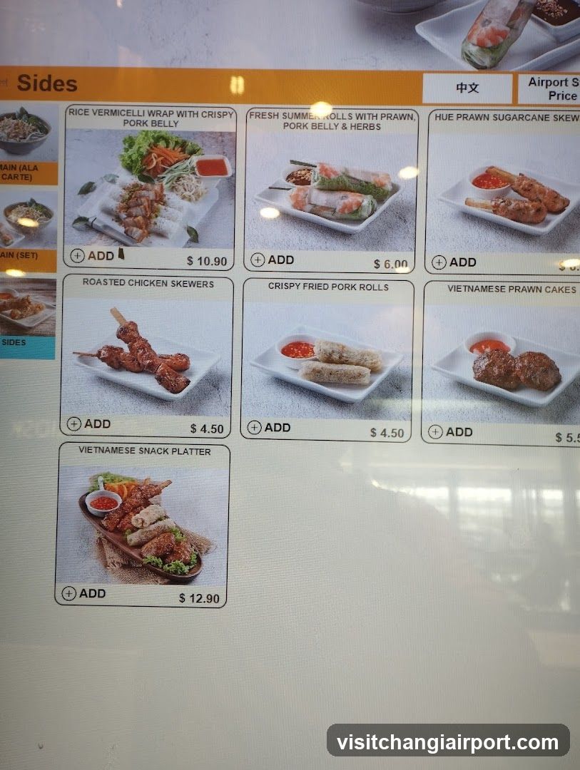 Vietnamese Sides Menu Board